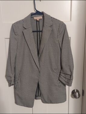 Philosophy Black & White Houndstooth Blazer Jacket